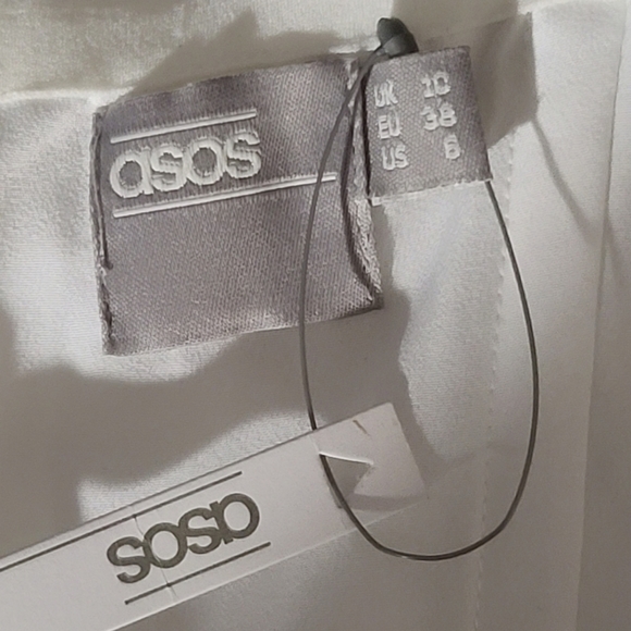 ASOS Spot Stripe Bandeau Prom Mini Dress Size 6 - Picture 8 of 10